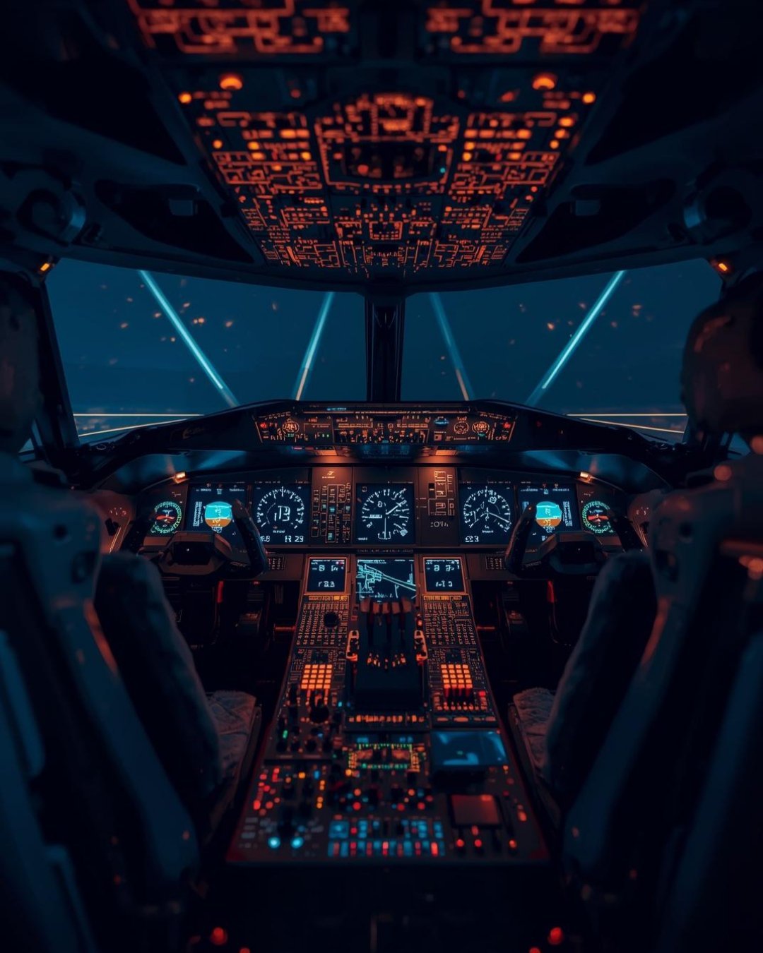 Aviation technology cockpit
